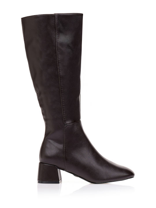 Damenstiefel mit Mittelhohem Absatz Braun