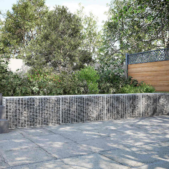 vidaXL Steel Gabion Basket for Garden Fencing 2.5x2.5x50 cm Silver