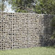 vidaXL Steel Gabion Box for Garden Fence 5x5x100 cm Silver