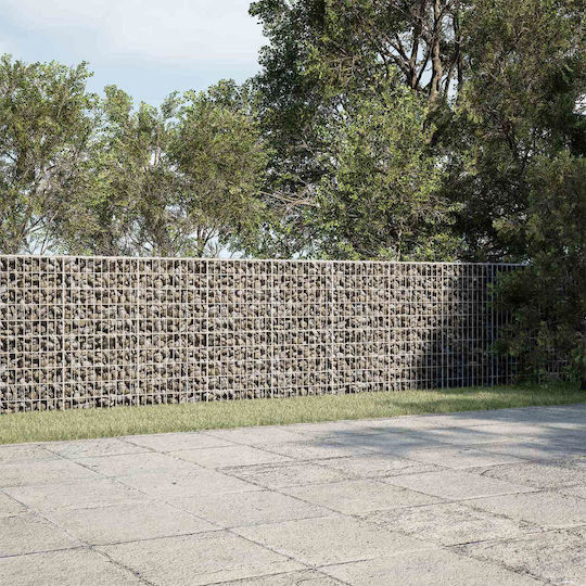 vidaXL Steel Gabion Box for Garden Fence 10x10x100 cm Silver