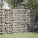 vidaXL Steel Gabion Box for Garden Fence 50x10x100 cm Silver