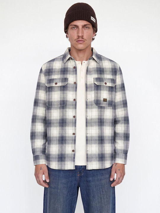 Jack & Jones Синьо Карирано Overshirt с Дълъг Р...