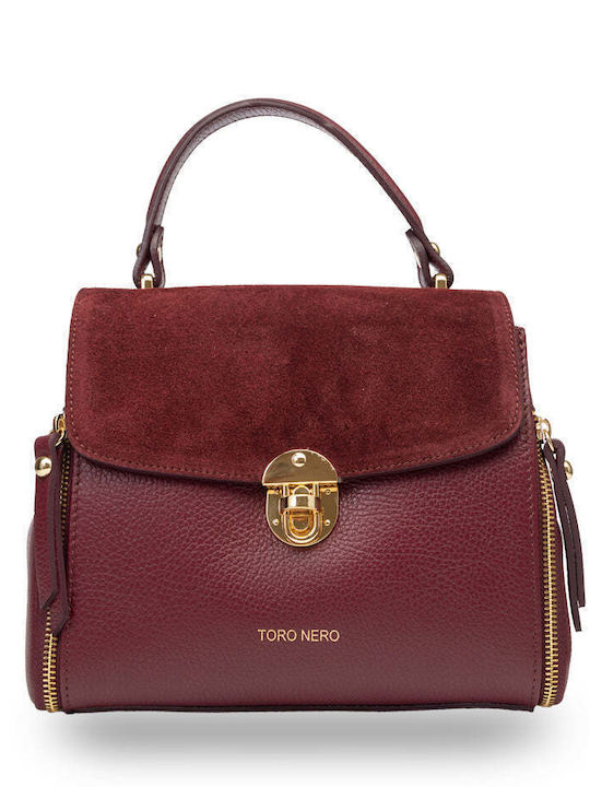 Toro Nero Karla Γυναικεία Τσάντα Ώμου Suede Μπο...