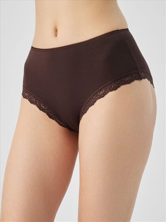 Minerva Fimelle Elegance Damen-Slip Braun