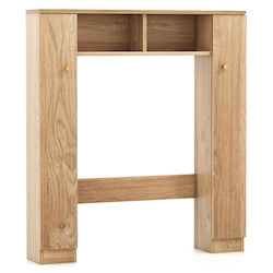 Costway Ντουλάπι Μπάνιου Πλυντηρίου 57.5x18x80.5cm Φυσικό Ξύλο BA7882NA