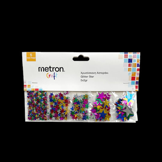 Metron Bastelglitzer Konfetti Blister 5 × 2 g 12 Stück