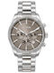 Men’s Watch 42mm Battery Chronograph with Silver / Grey Stainless Steel Bracelet