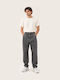 Men's Elastic Regular Fit Jeans Pants Dark Grey