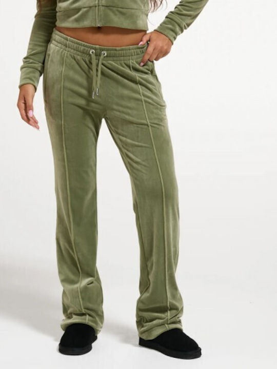 Juicy Couture Tina Дамски Велурен Анцуг Пантало...
