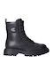 Kids Black Lace-Up Military Boots