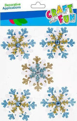 Craft with Fun Коледни стикери със Звезден Дизайн 5 бр