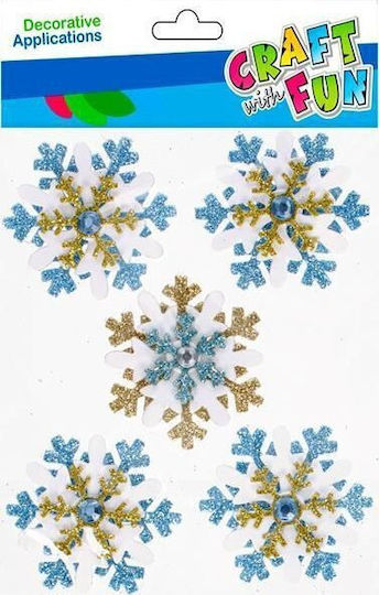Craft with Fun Коледни стикери със Звезден Дизайн 5 бр