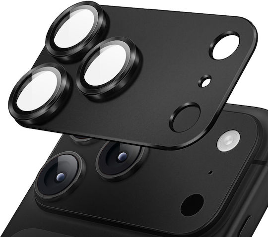Avizar Kameralinsenschutz für iPhone 18 Pro aus gehärtetem Glas mit Titanrahmen Schwarz