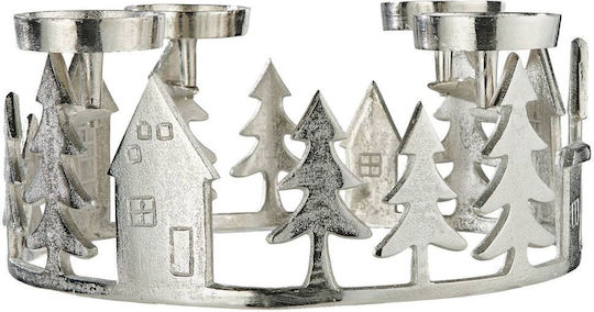 Butlers Christmas Candlestick Silver 35 cm