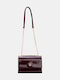 Burgunderrote Damen-Schultertasche