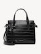 Damen Schulter-/Handtasche Croco Black