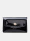 Damen Flap-Tasche Schwarz Lack