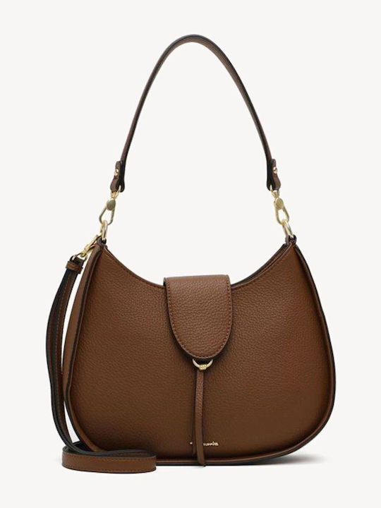 Tamaris Damen Schultertasche in Tabakbraun