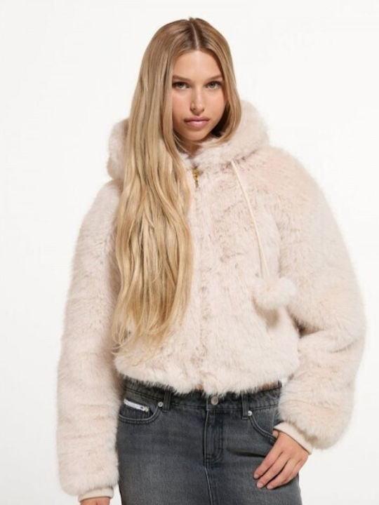 Juicy Couture Short Women's Beige Fur
