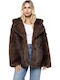 Kurzer Damenpelz Brown