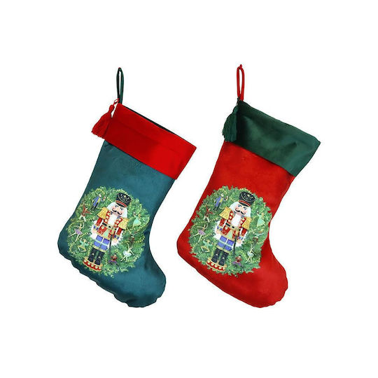 Christmas Decorative Stocking with Nutcracker (Various Designs/Colors)