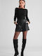 Women's Leather Shorts Black