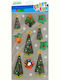 Craft with Fun Коледни стикери с дизайн на дърво 3x3x23 см, 10 бр
