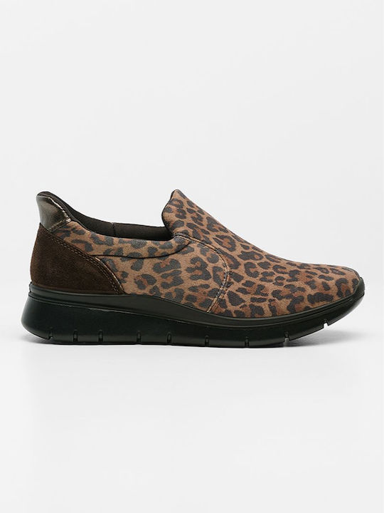 Ανατομικά Γυναικεία Slip-On Δερμάτινα Μπλε