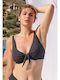 Top de bikini Negru
