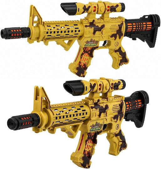 Lean Toys Tarnfarbenes Gewehr mit Zielfernrohr Kinderpistole