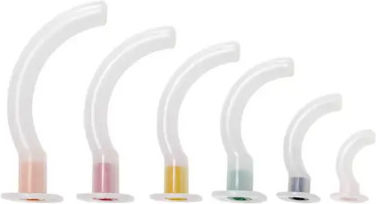 Set Oropharyngealer Atemwege, transparenter Beutel, 6 Stück