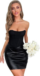 Schwarzes Sexy Korsett mit 13 Kunststoffstäbchen