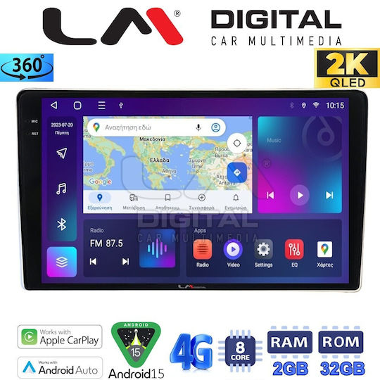 LM Digital Auto-Audiosystem für Peugeot Expert / Partner Fiat Scudo Toyota Proace Citroen C2 / C3 / Berlingo / C4 / Jumpy 2001 (Bluetooth/USB/WiFi/GPS)