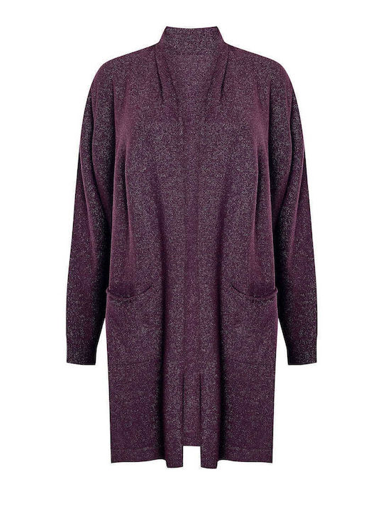 Celestino Women's Long Dark Purple Metallic Car...