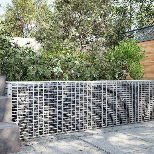vidaXL Steel Gabion Basket for Garden Fence 50x30x50 cm Silver