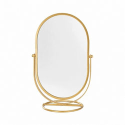 ecarla Beliani Schminkspiegel Tischgerät Gold ecarla Beliani Schminkspiegel Tischgerät Gold