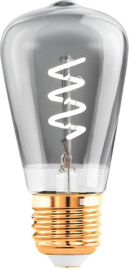 Bec LED E27 ST48 Dimabil 2000K 4W 100 lm Fumuriu Spiral 110196 Eglo 110196