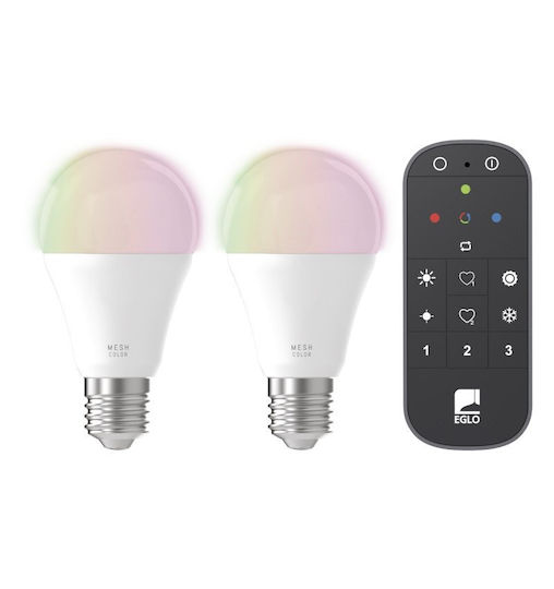 Eglo Intelligente LED-Lampen 11 W für E27-Fassung und A60-Form RGB 1300 lm 2 Stück