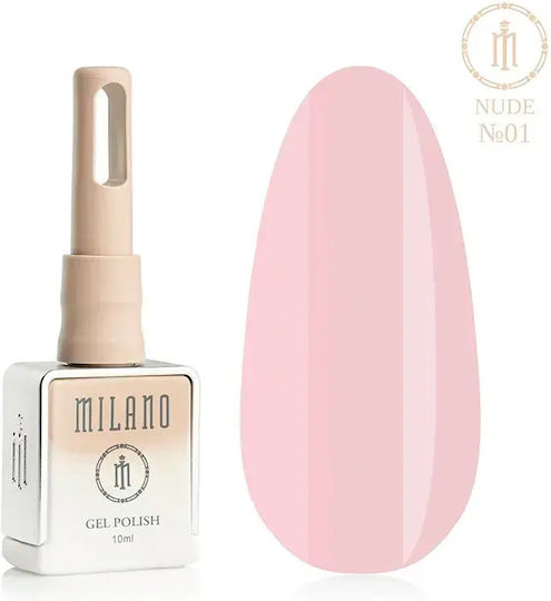 Milano Cosmetic Полутраен Лак за Нокти 01 10ml