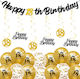 18th Birthday Decoration Set Banner Garland Black Gold Decorations
