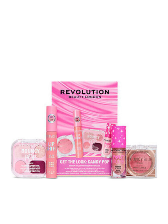Revolution Beauty Get The Look: Candy Pop Edit Σετ Μακιγιάζ για Πρόσωπο, Μάτια & Χείλη 4τμχ