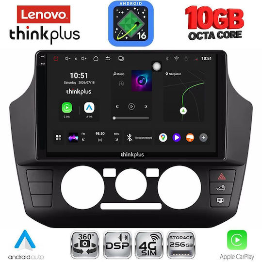 Lenovo Auto-Audiosystem für BMW X2 / X6 Seat Mii Skoda Citigo 2017–2023 (Bluetooth/USB/WiFi/GPS/Apple CarPlay/Android Auto) mit 9-Zoll-Touchscreen