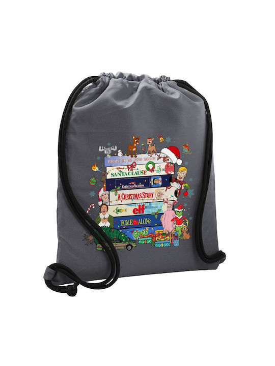 Koupakoupa Xmas Classic Movies Grey Gym Backpack