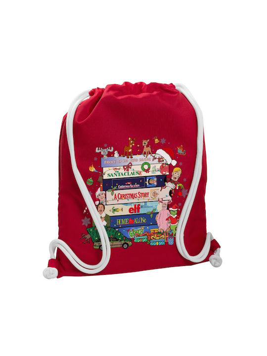 Koupakoupa Xmas Classic Movies Red Gym Backpack
