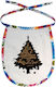 Koupakoupa Tree Wasserdichtes Lätzchen aus 100 % Baumwolle mit Bindeband Bunt