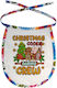 Koupakoupa Christmas Cookie Baking Crew Wasserdichtes Baby-Lätzchen aus 100 % Baumwolle mit Bindeband