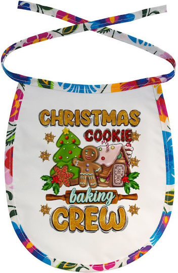 Koupakoupa Christmas Cookie Baking Crew Wasserdichtes Baby-Lätzchen aus 100 % Baumwolle mit Bindeband
