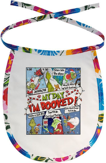 Koupakoupa My Day Grinch Wasserdichtes Lätzchen aus 100 % Baumwolle mit Bindeband Bunt