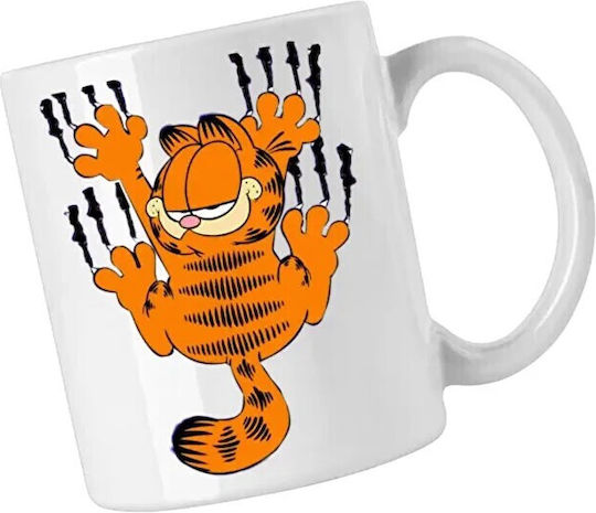 Garfield Cat Керамична Кафява Чаша 330ml (Персонализирано)