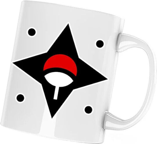 Naruto Logo Itachi Uchiha Symbol Κούπα Κεραμική Λευκή 330ml (Προσωποποιημένο)